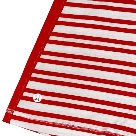 Lululemon Hip To Be Zen Halter Twin Stripe Love Red size 6 - Picture 5 of 6